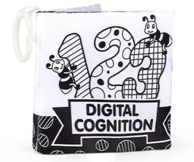 Black & White Montessori Baby Soft Book | Visual & Brain Development Toy (0–36 Months)