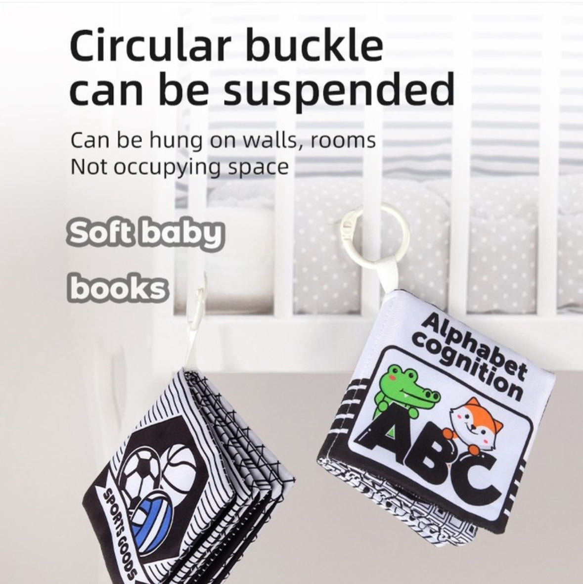 Black & White Montessori Baby Soft Book | Visual & Brain Development Toy (0–36 Months)